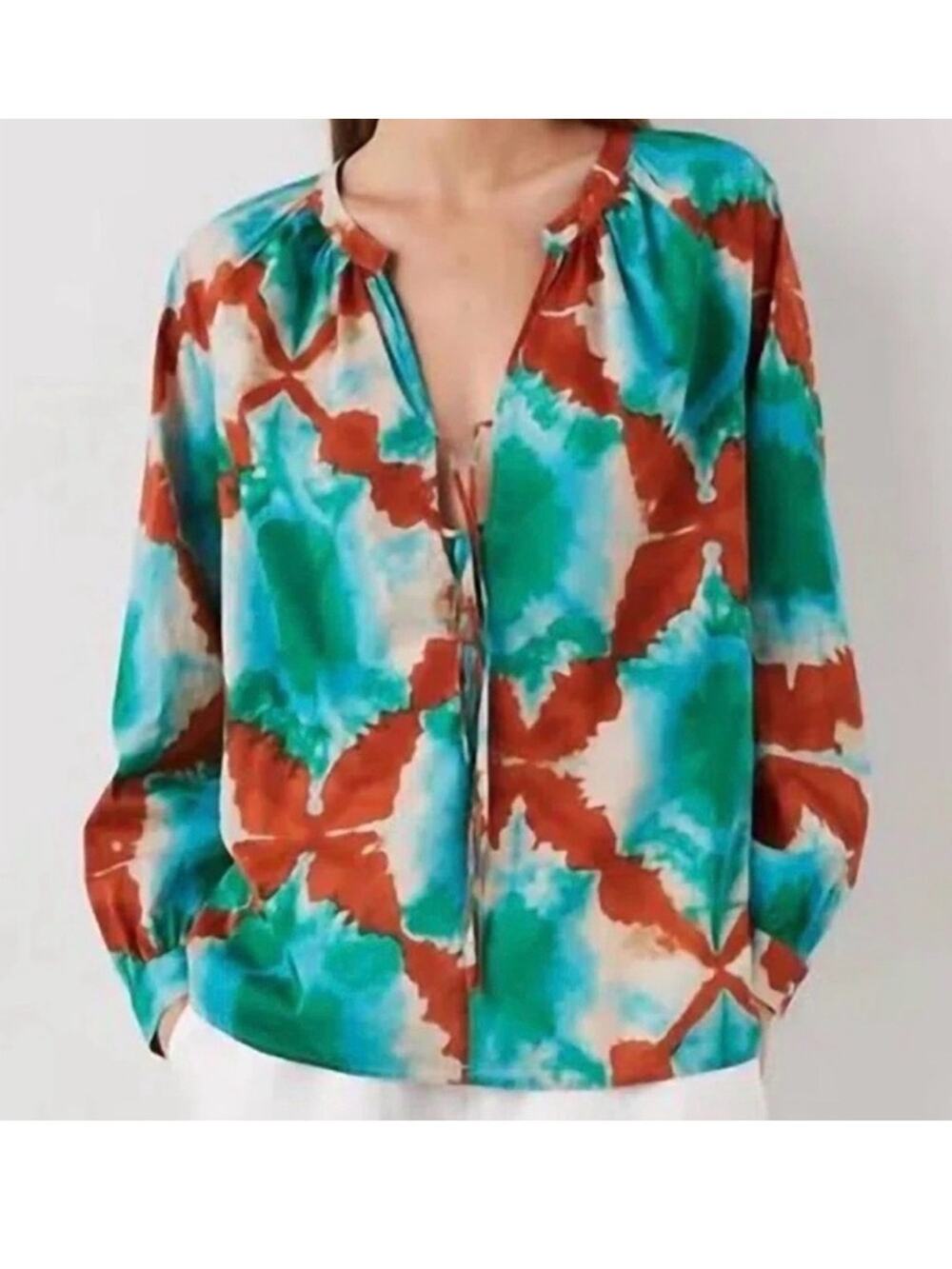 Rails Brielle Kaleidoscope Blouse 100% Cotton Size Small